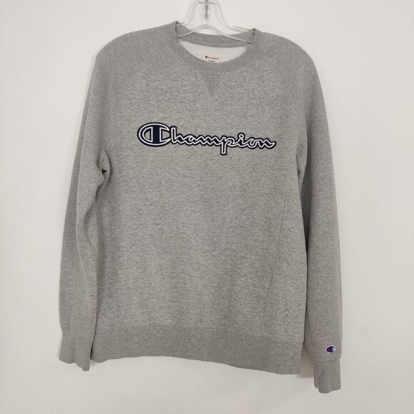 Champion Men's Authentic Athletic Sweatshirt Size S Gray Cotton Blend Activewear - Picture 1 of 8